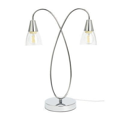 Argos Home Curico 45cm Metal Table Lamp - Chrome (OPENED BOX TESTED)