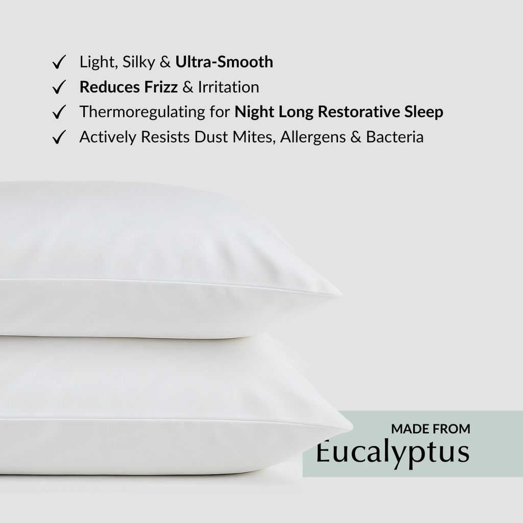 Cool & Comfy Silk Pillowcase Pair (Eucalyptus)