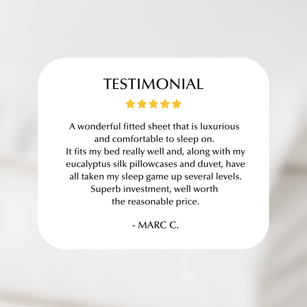 Cool & Comfy Silk Fitted Sheet (Eucalyptus)