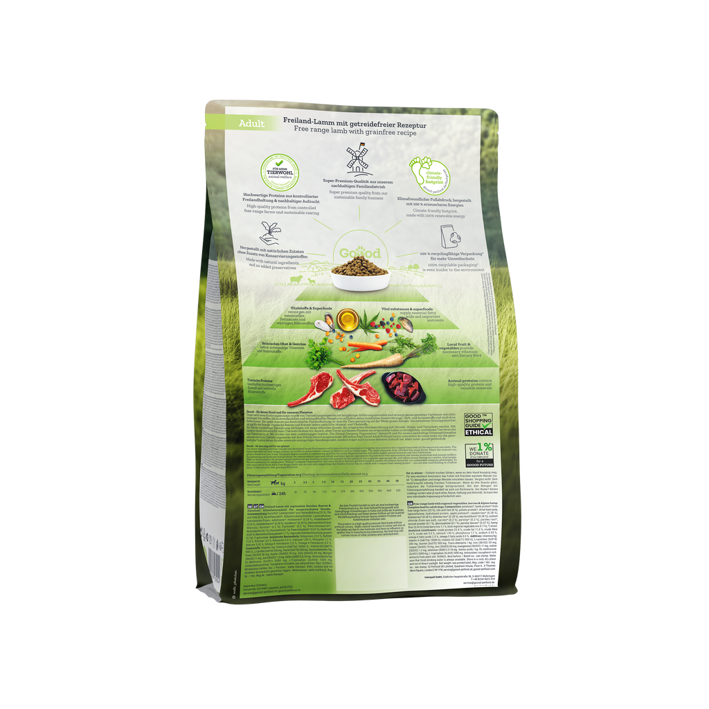 Free Range Lamb Dry Food for Adult Dogs