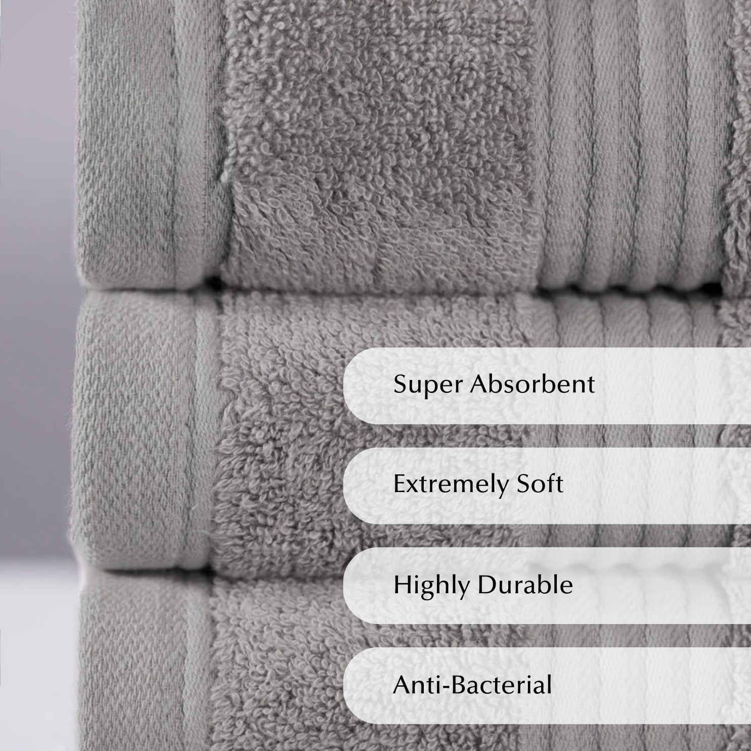 Luxury Bamboo Towel in Grey